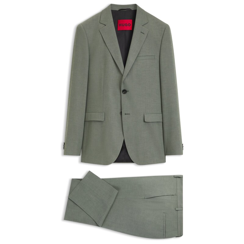 HUGO Two-piece extra-slim-fit suit in patterned fabric
