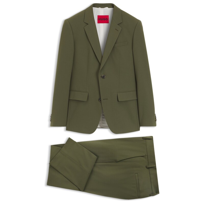 HUGO Two-piece slim-fit suit in a stretch wool blend