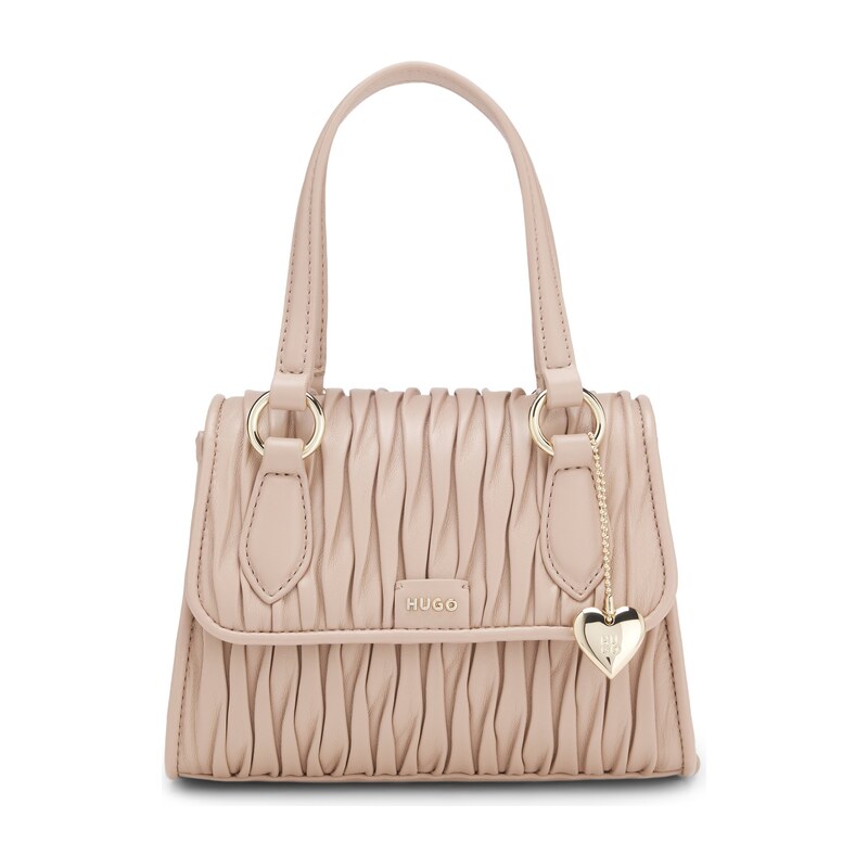 HUGO Faux-leather handbag with heart charm