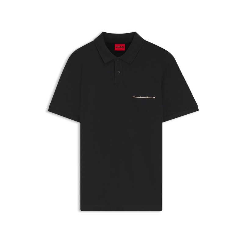 HUGO Polo shirt in cotton piqué with logo detail