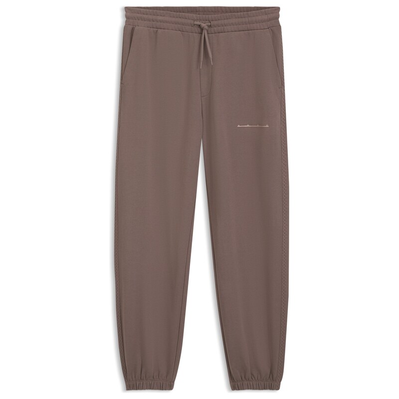 HUGO Relaxed-fit cotton trousers with streetwear logo