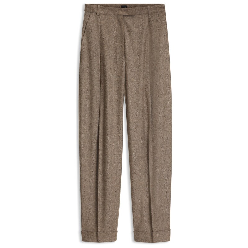 BOSS Relaxed-fit trousers in textured stretch fabric