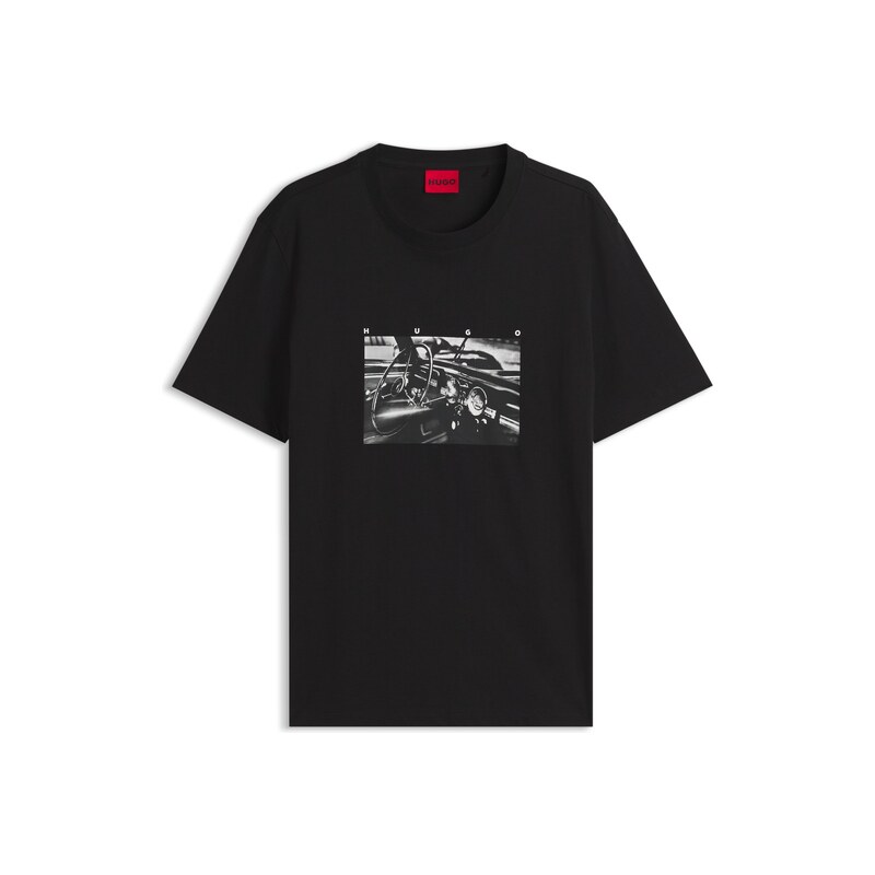HUGO Relaxed-fit T-shirt in cotton with graphic print