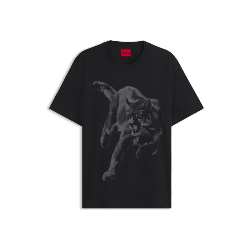 HUGO Cotton-jersey T-shirt with graphic print