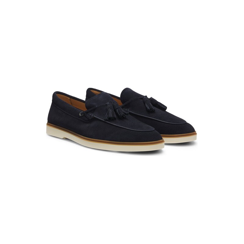 BOSS Suede loafers with tassel trim