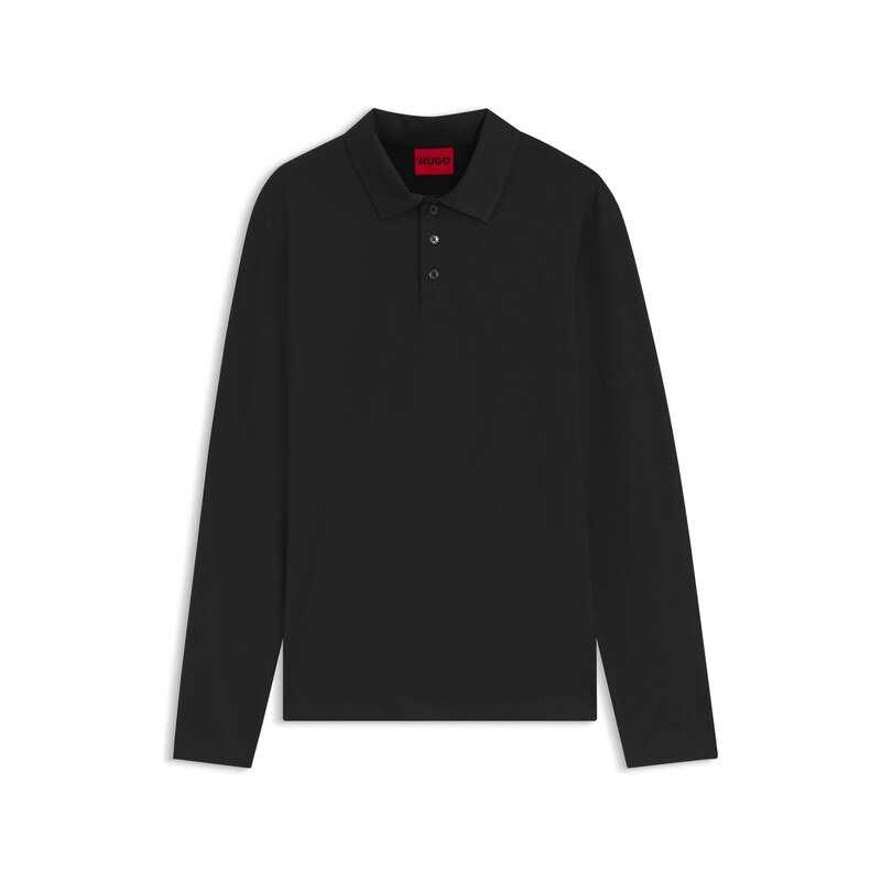 HUGO Slim-fit polo shirt in mercerised cotton