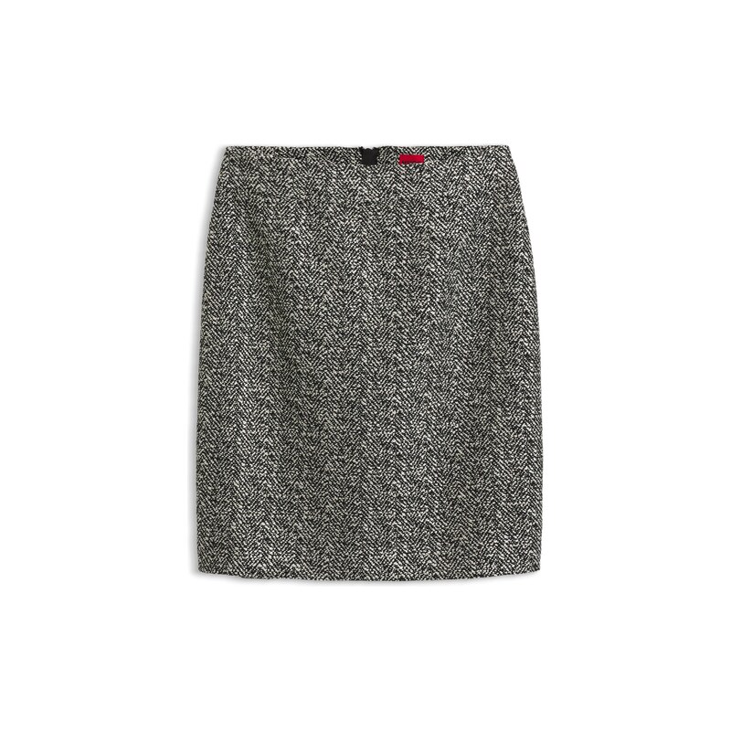 HUGO Slim-fit pencil skirt with herringbone pattern