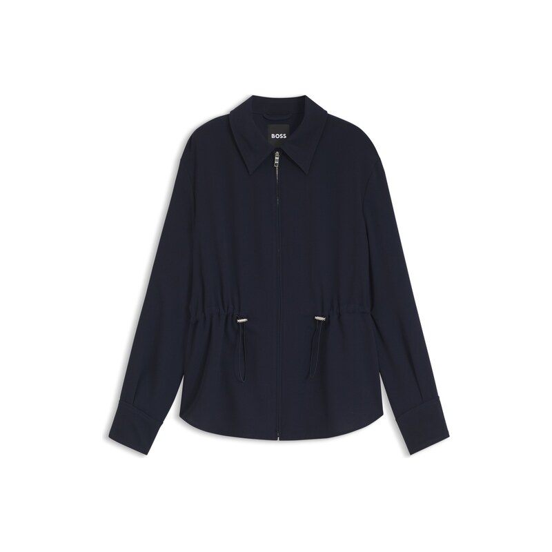 BOSS Crease-resistant jacket with adjustable drawstring waist