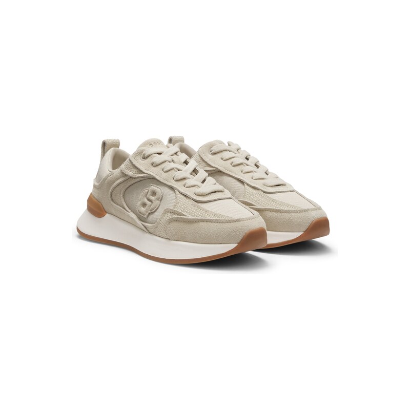 BOSS Suede trainers with Double B monogram