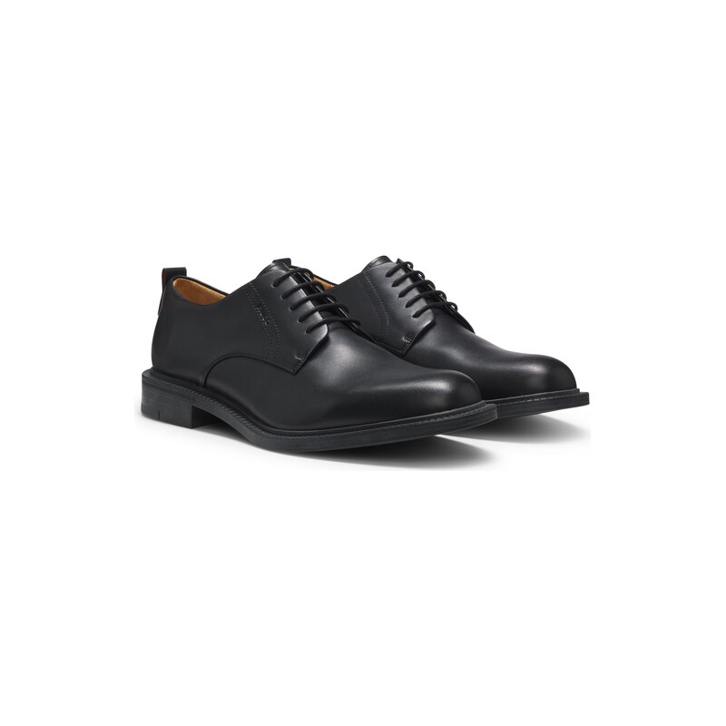 HUGO Derby shoes in leather with embossed logo