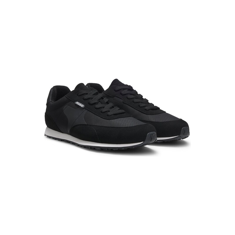 HUGO Ripstop lace-up trainers with EVA-rubber sole