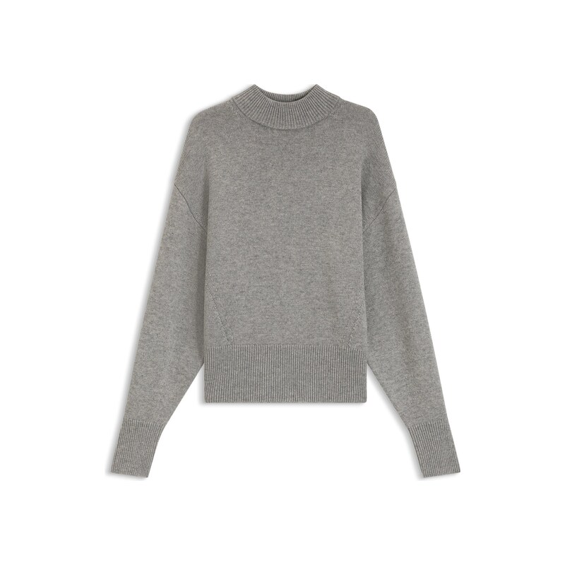 HUGO Relaxed-fit knitted sweater with mock neckline