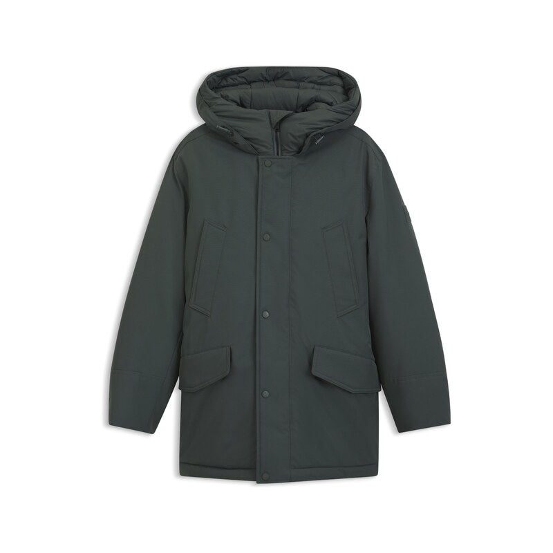 BOSS Water-repellent parka jacket with logo badge