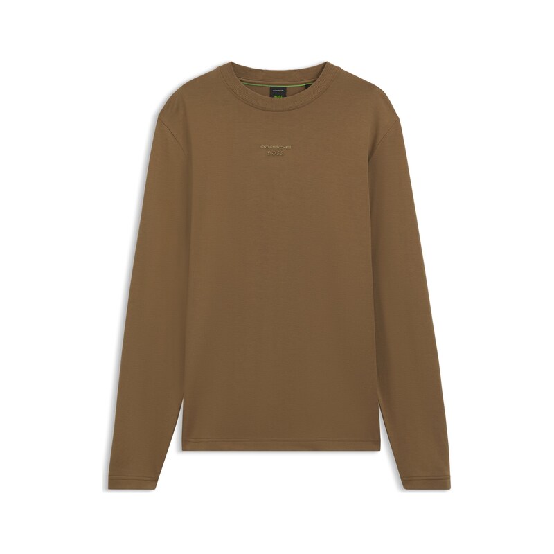 Porsche x BOSS long-sleeved T-shirt with gloss logo