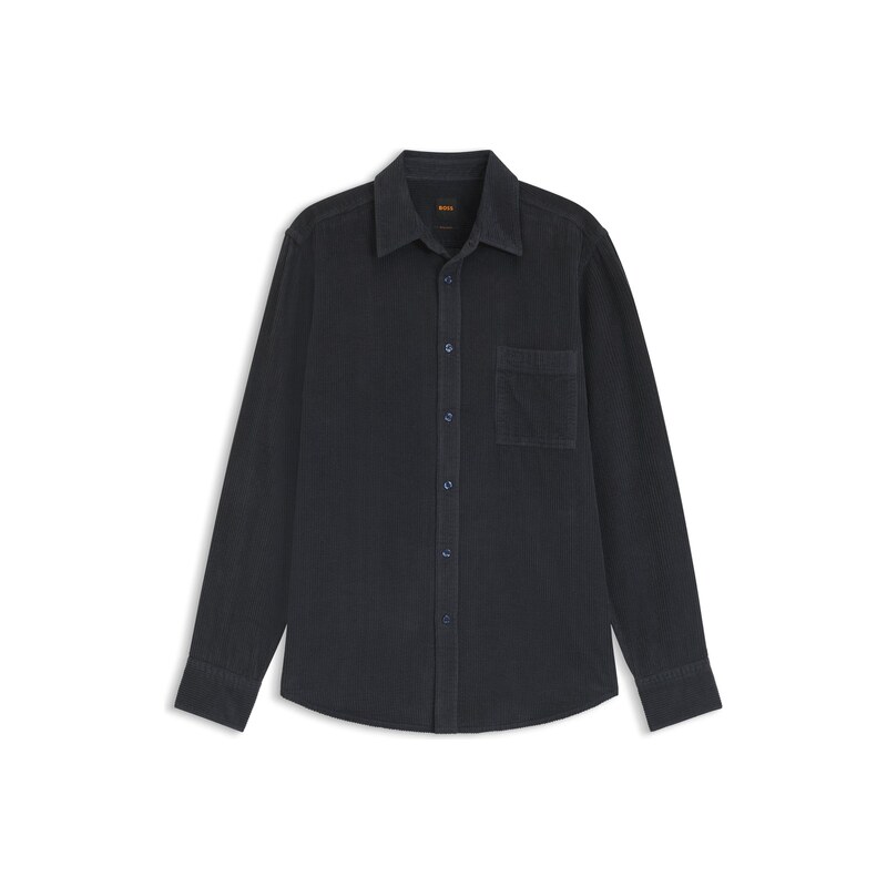 BOSS Regular-fit shirt in cotton corduroy