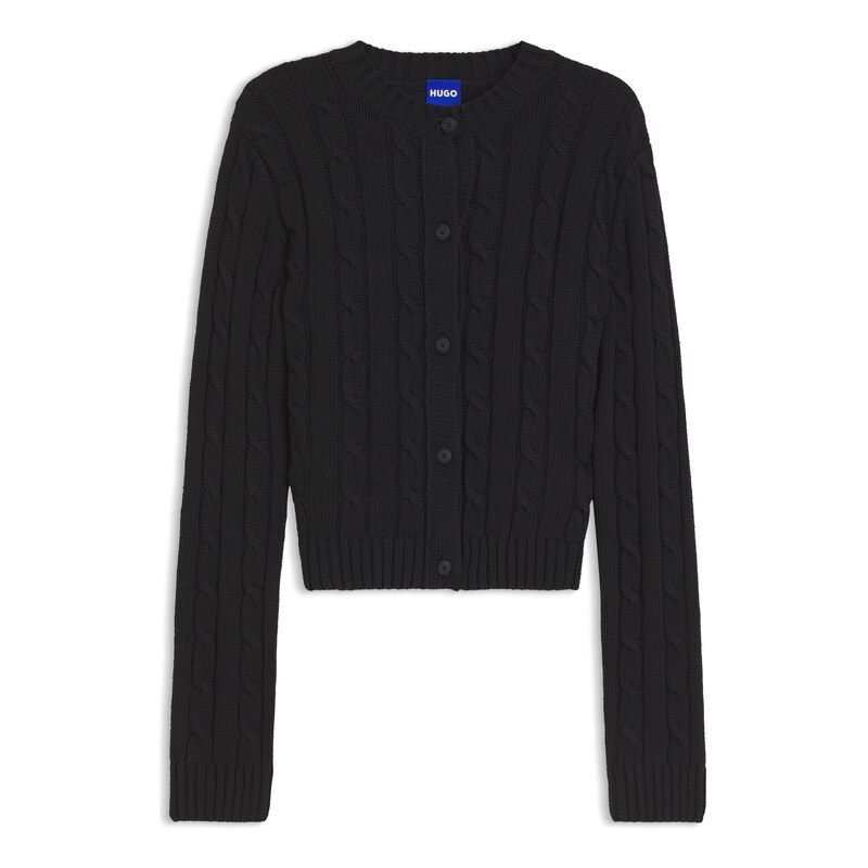HUGO Cable-knit cardigan with buttoned closure