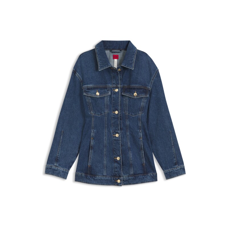 HUGO Slim-fit hourglass denim jacket in Japanese cotton