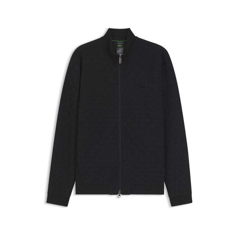 Porsche x BOSS zip-up sweatshirt with Pasha-check jacquard