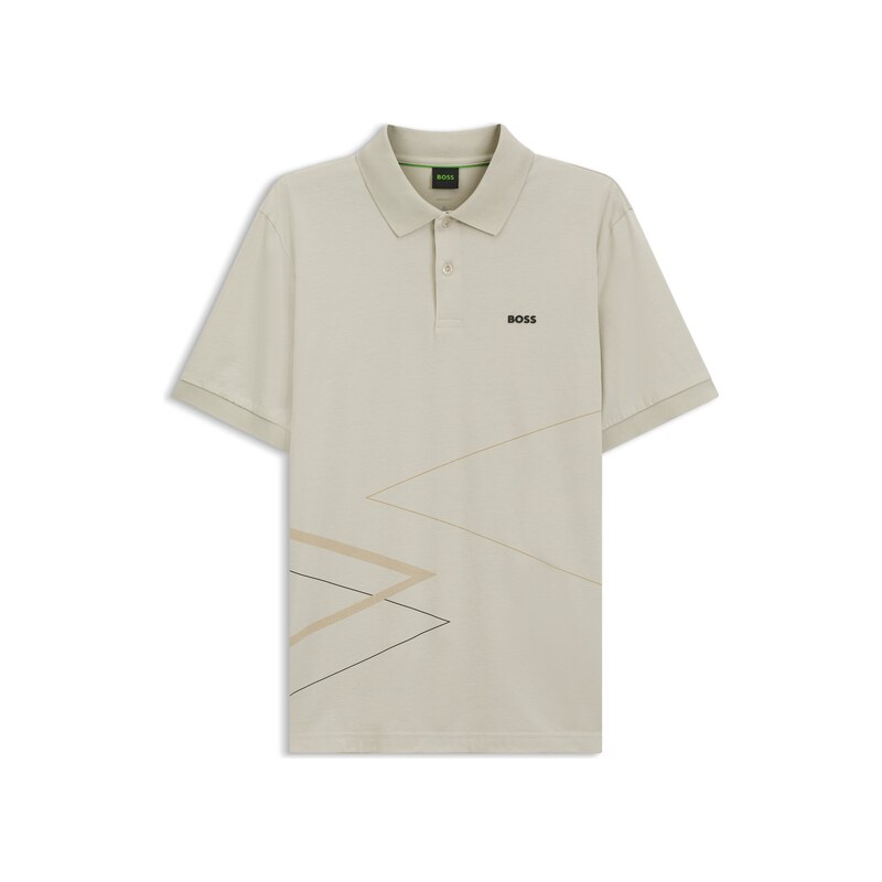 BOSS Pima-cotton polo shirt with placed print