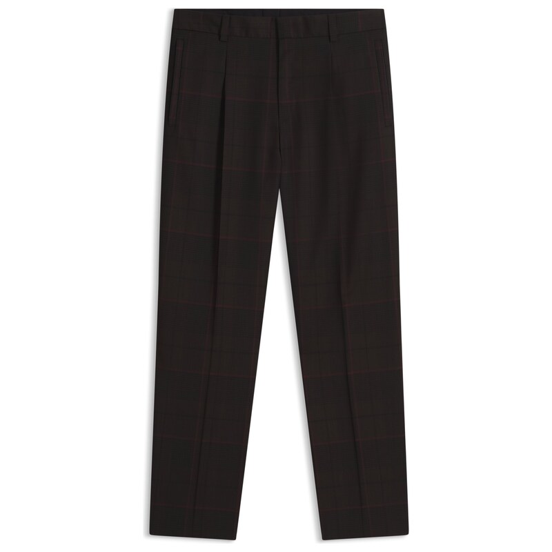 HUGO House-check slim-fit trousers in virgin wool