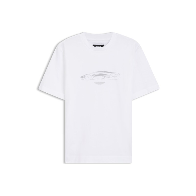 BOSS x ASTON MARTIN cotton T-shirt with car graphic