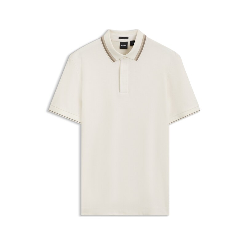 BOSS Regular-fit polo shirt in structured cotton piqué