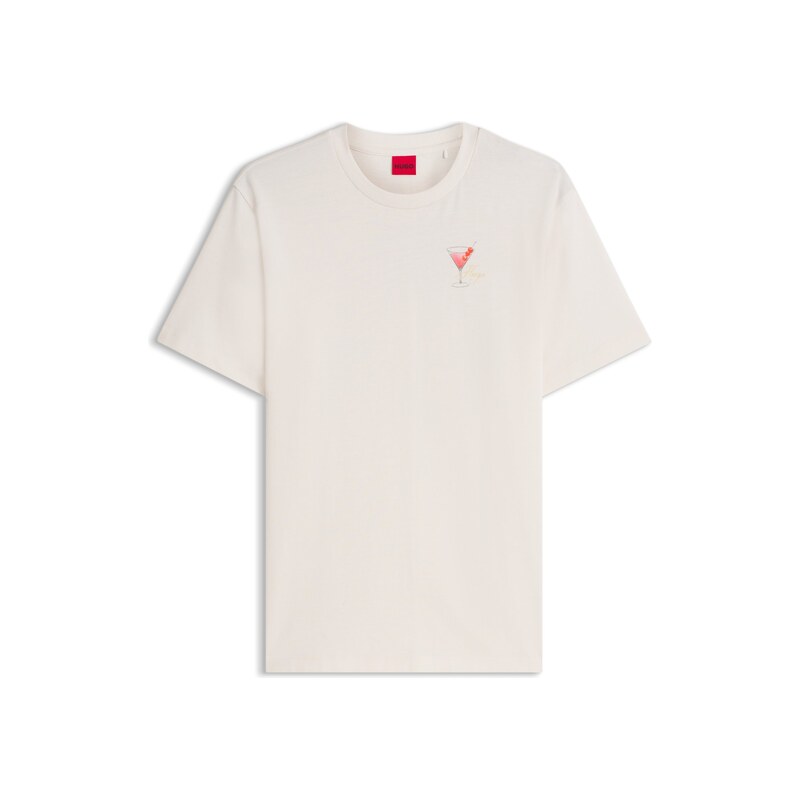 HUGO Graphic-print T-shirt in cotton jersey