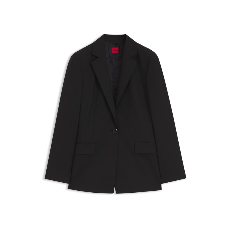 HUGO Tailored single-button blazer in stretch wool