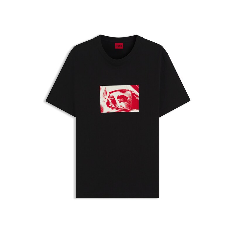 HUGO Cotton-jersey T-shirt with graphic print