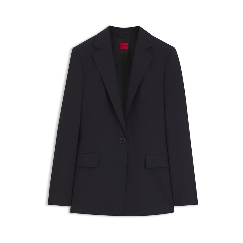 HUGO Tailored single-button blazer in stretch wool