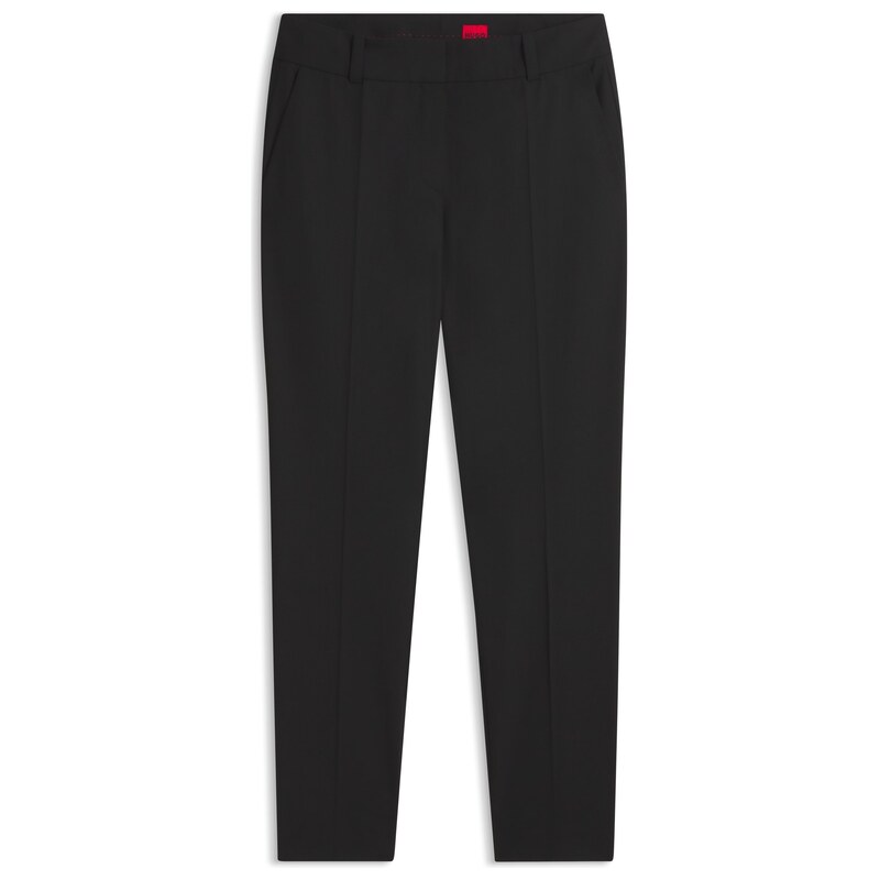 HUGO Slim-fit cropped trousers in stretch fabric