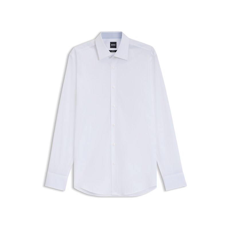 BOSS Slim-fit shirt in easy-iron stretch cotton