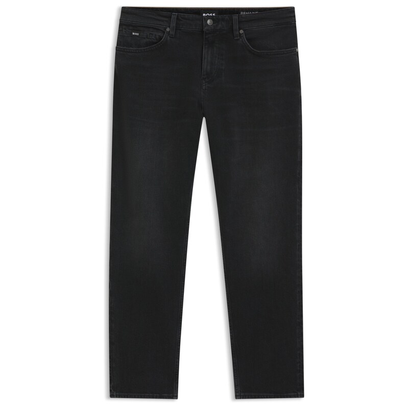 BOSS Regular-fit tapered jeans in stretch cotton