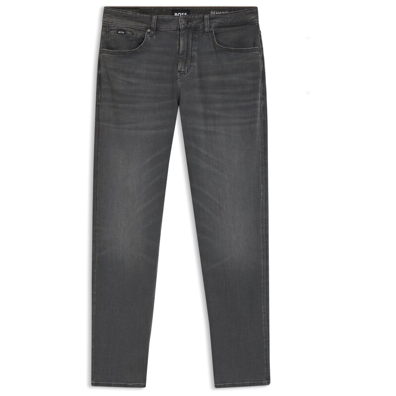 BOSS Maine regular-fit jeans in black stretch denim