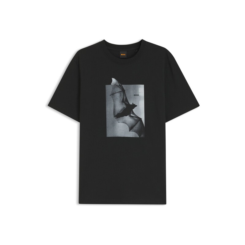 BOSS Cotton-jersey T-shirt with graphic artwork
