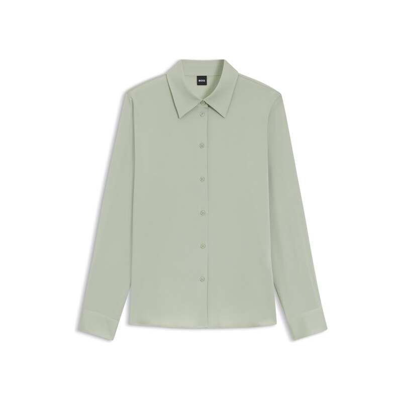 BOSS Regular-fit blouse in stretch silk