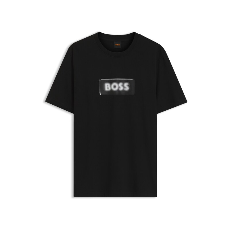 BOSS Cotton-jersey T-shirt with logo artwork