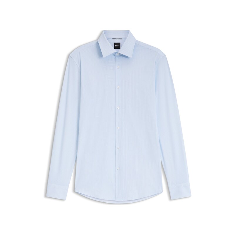 BOSS Slim-fit shirt in printed performance-stretch jersey