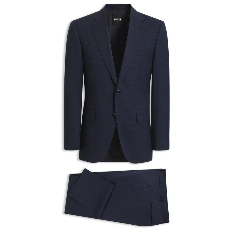 BOSS Two-piece regular-fit suit in stretch virgin wool