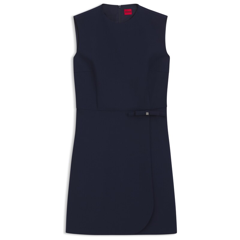 HUGO A-line dress with logo bow detail