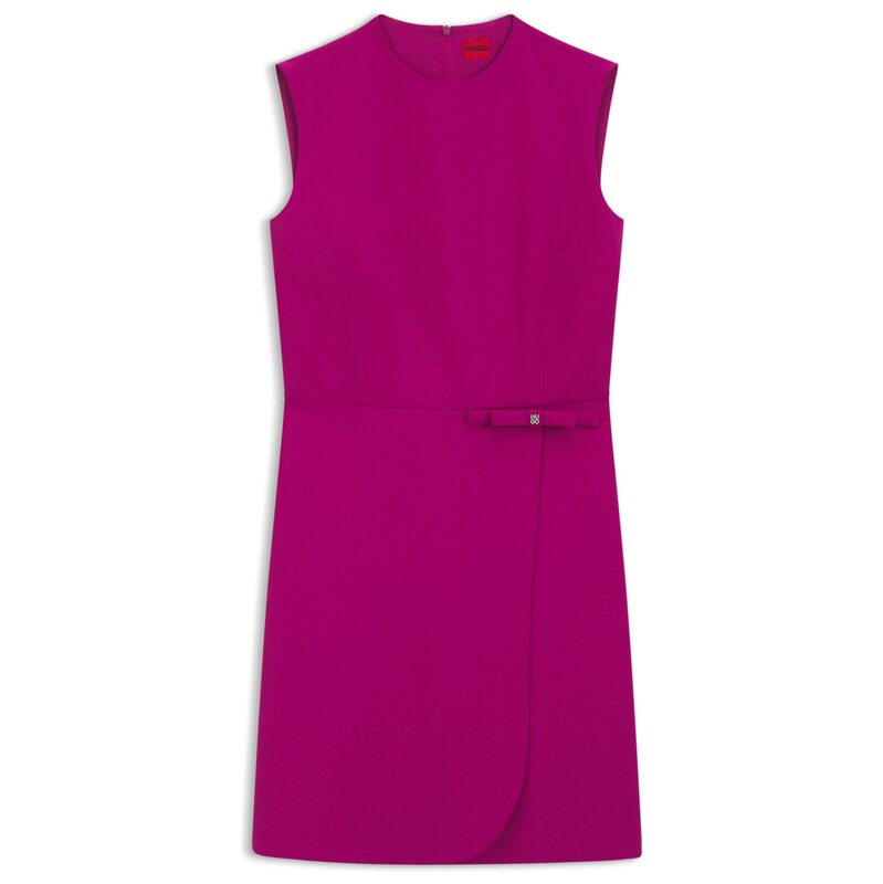 HUGO A-line dress with logo bow detail