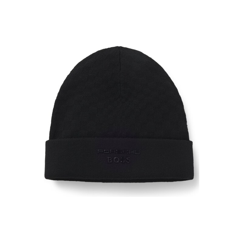 Porsche x BOSS beanie hat with Pasha check