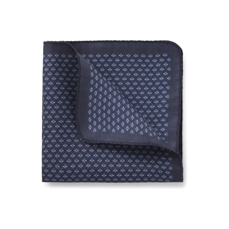 BOSS ONE Silk pocket square with printed pattern