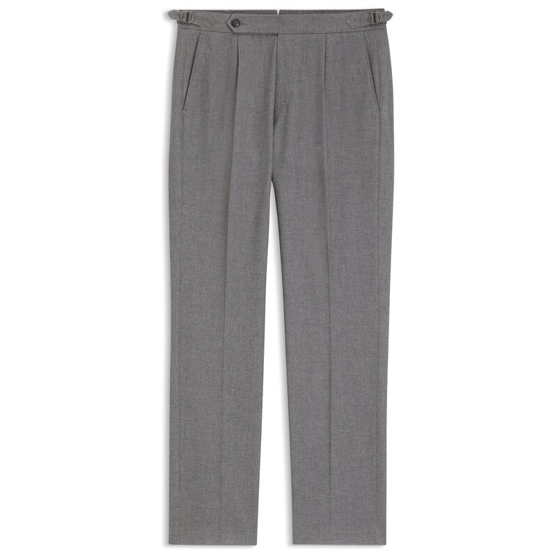 BOSS Patterned tapered-fit trousers in Italian cotton