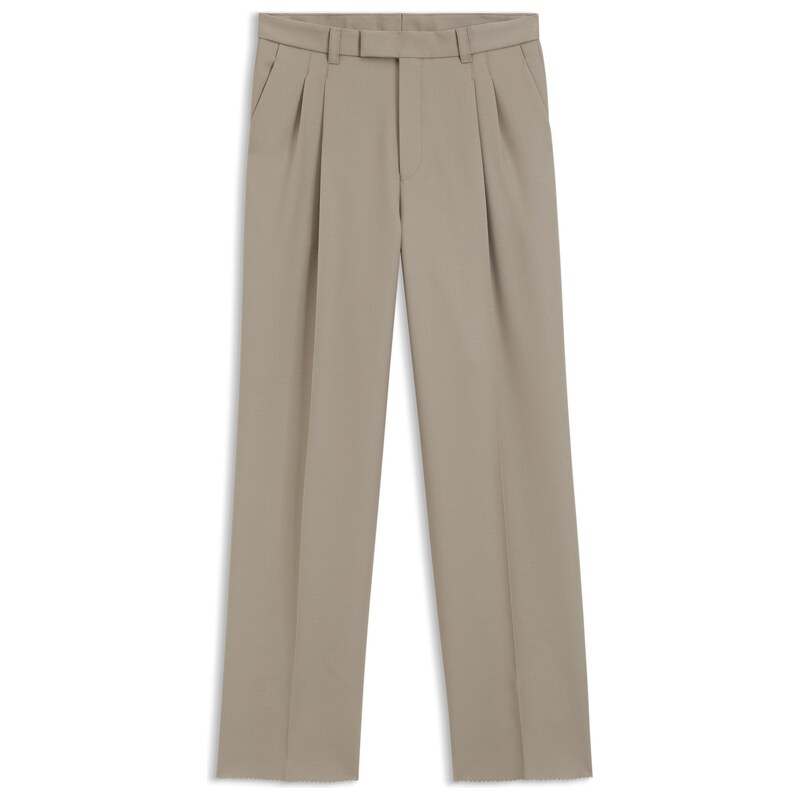 BOSS Relaxed-fit trousers in virgin wool