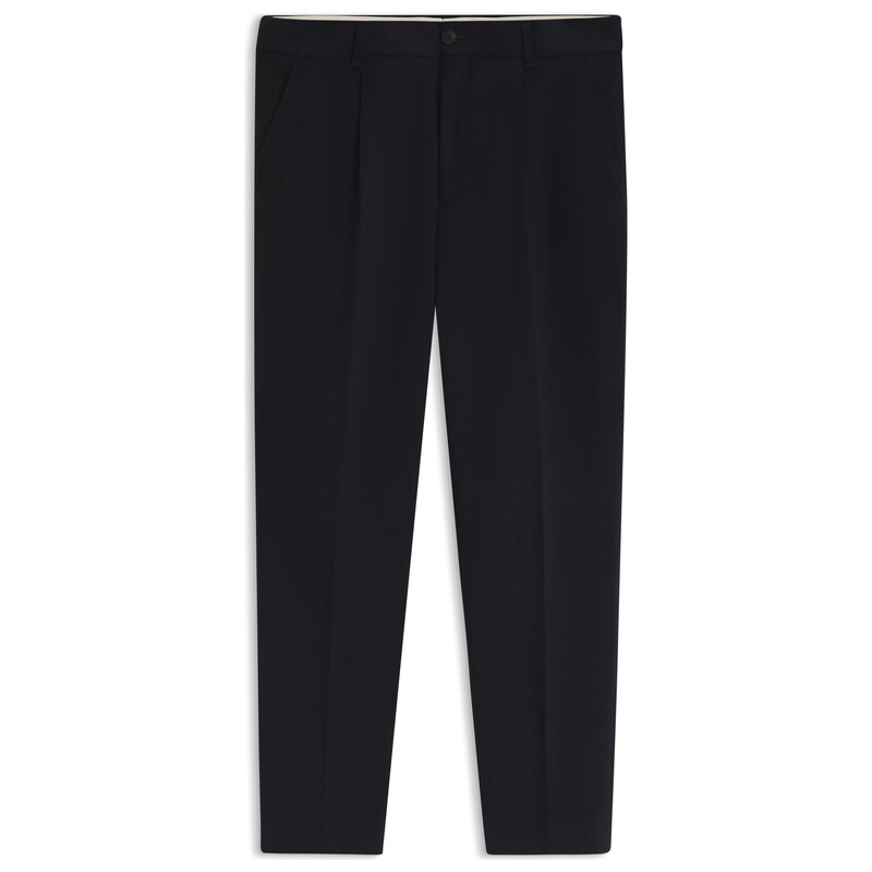 BOSS Tapered-fit trousers in Italian micro-patterned fabric