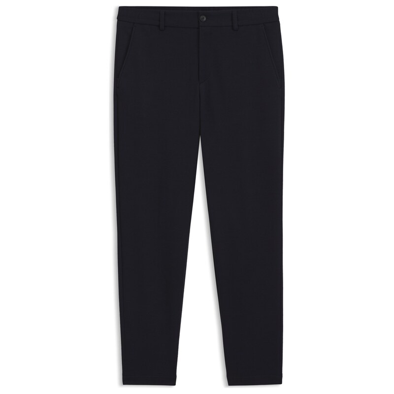 BOSS Tapered-fit trousers in micro-patterned stretch jersey