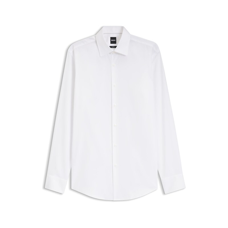 BOSS Slim-fit shirt in easy-iron cotton twill