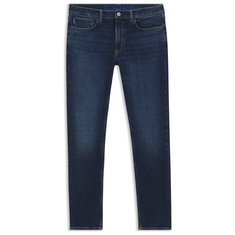 HUGO Skinny-fit jeans in stonewashed blue stretch denim