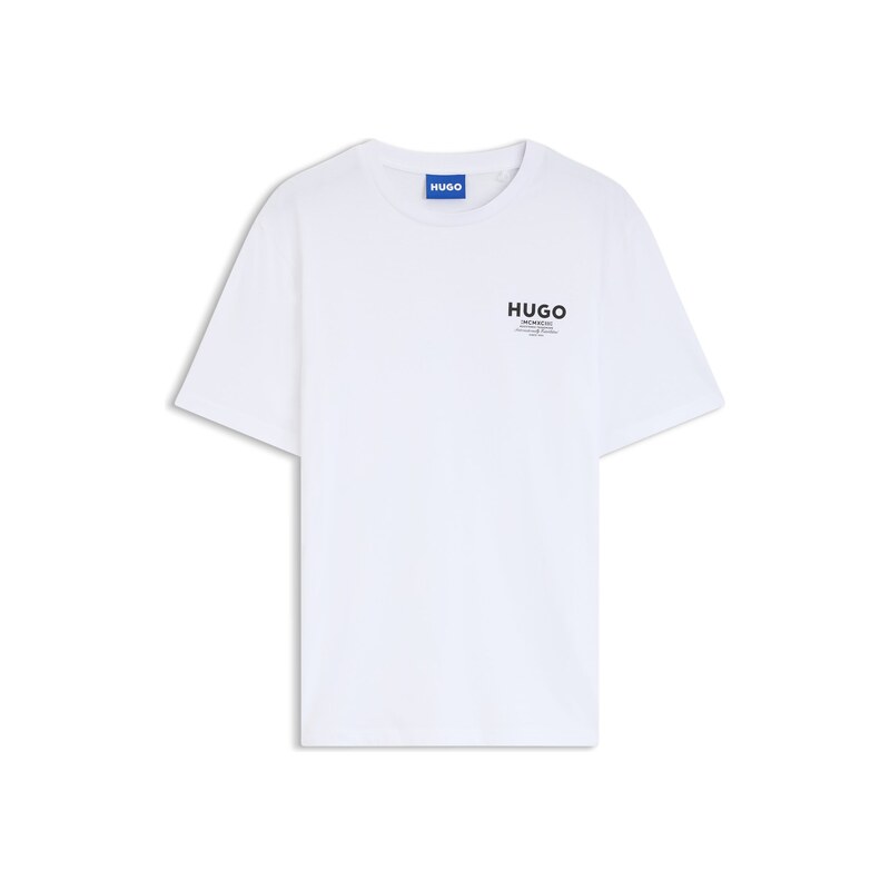 HUGO Regular-fit cotton T-shirt with logo print
